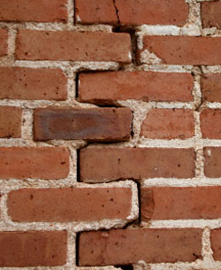 cracked brick